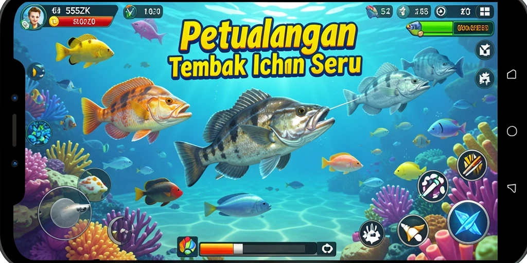 Tangkapan ikan yang menakjubkan dalam gameplay 555ZK.
