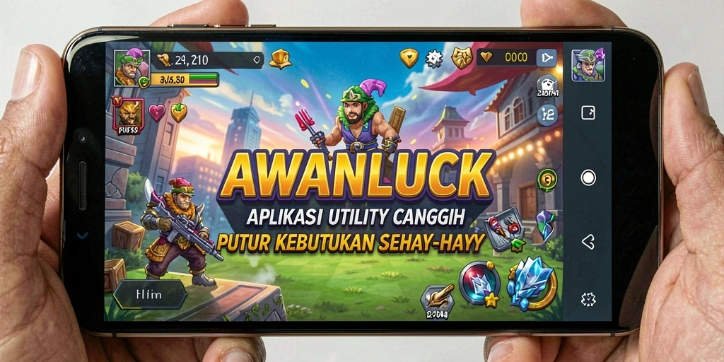 Tampilan antarmuka aplikasi AWANLUCK yang intuitif dan mudah digunakan.