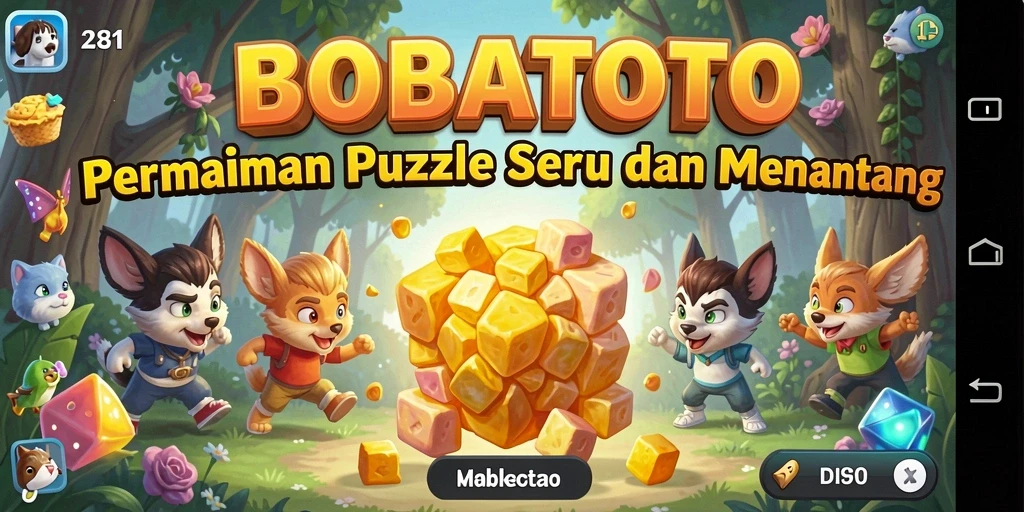 Tampilan gameplay seru BOBATOTO yang menantang otak.