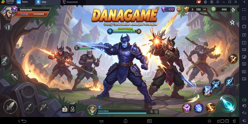 Tangkapan layar dari gameplay DANAGAME yang menampilkan taktik dan strategi.