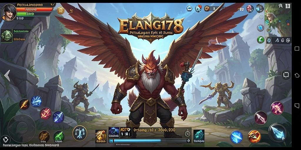 Tampilan menakjubkan dari gameplay ELANG178 dengan pertempuran yang intens.
