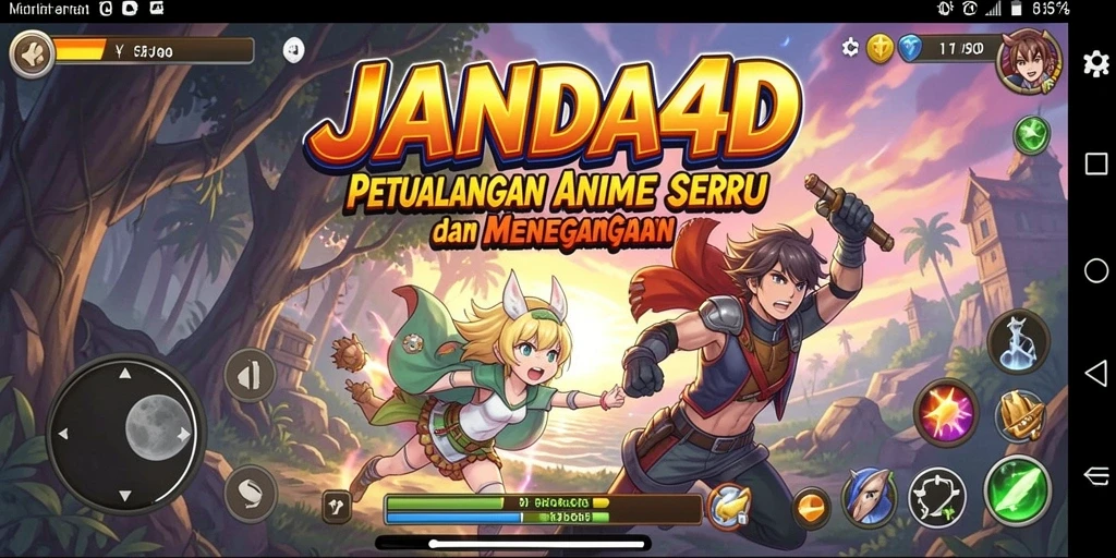 Tampilan gameplay seru dari JANDA4D dalam aksi Anime.
