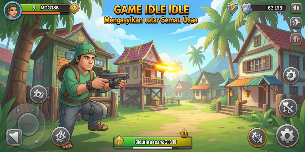 Tampilan menarik MDG188 saat gameplay Idle berlangsung.
