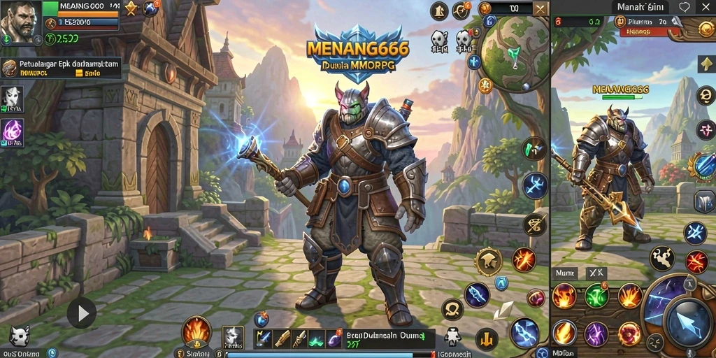 Screenshot MENANG666 menampilkan aksi seru dalam pertarungan MMORPG.