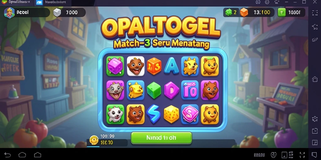 Tampilan gameplay seru dari OPALTOGEL dengan pencocokan permata.