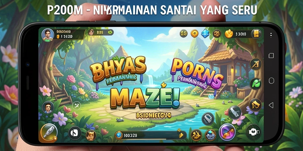 Tangkapan layar dari gameplay P200M yang menarik dan penuh warna.