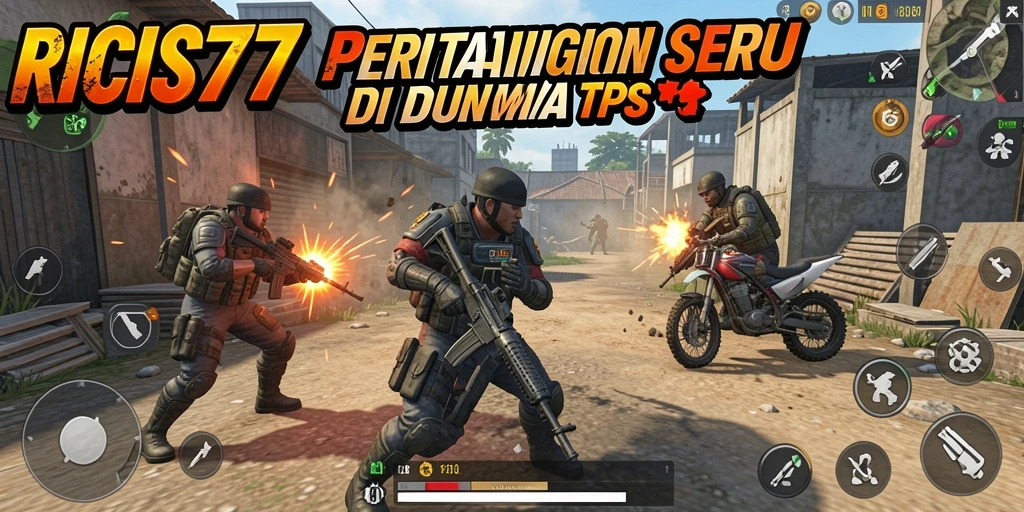Tampilan seru gameplay RICIS77 di mode TPS.