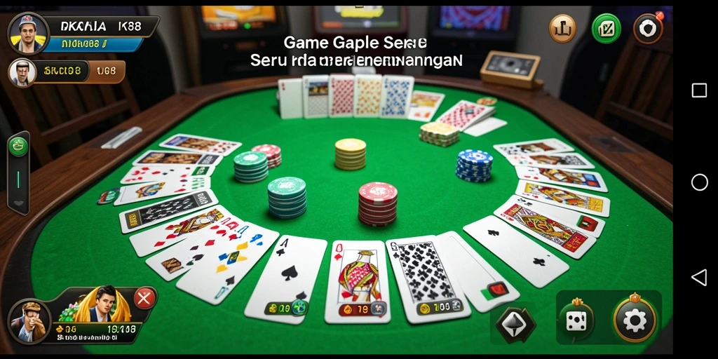 Tampilan gameplay Gaple yang mendebarkan di RK88.