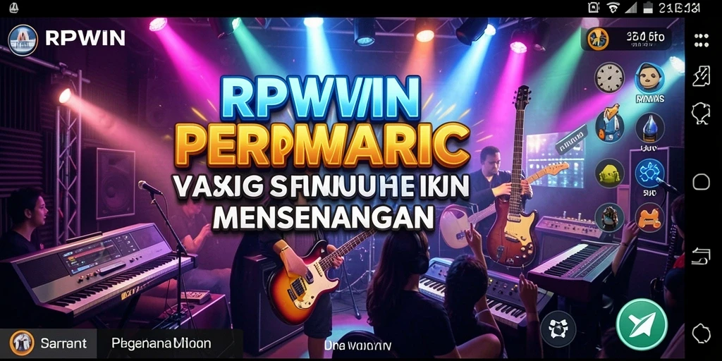 Tampilan gameplay RPWIN dengan interaksi musik yang menyenangkan.