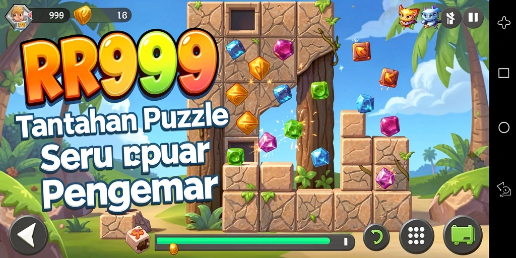 Gameplay menantang dan seru di RR999 dengan teka-teki menarik.