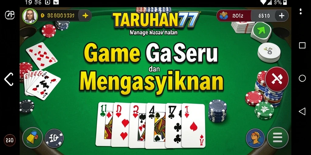 Screenshot TARUHAN77 menampilkan gameplay Gaple yang menarik dan seru.