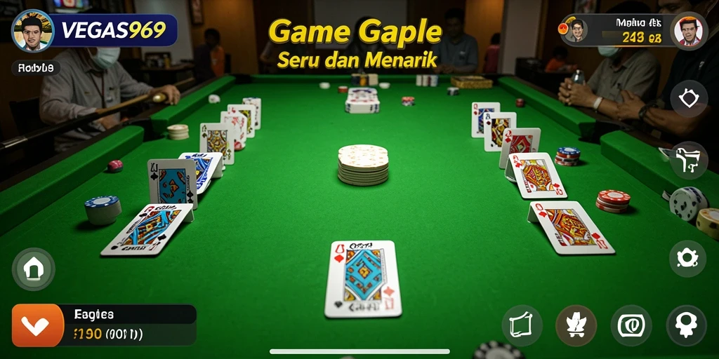 Screenshot gameplay Gaple yang mengasyikkan di VEGAS969.