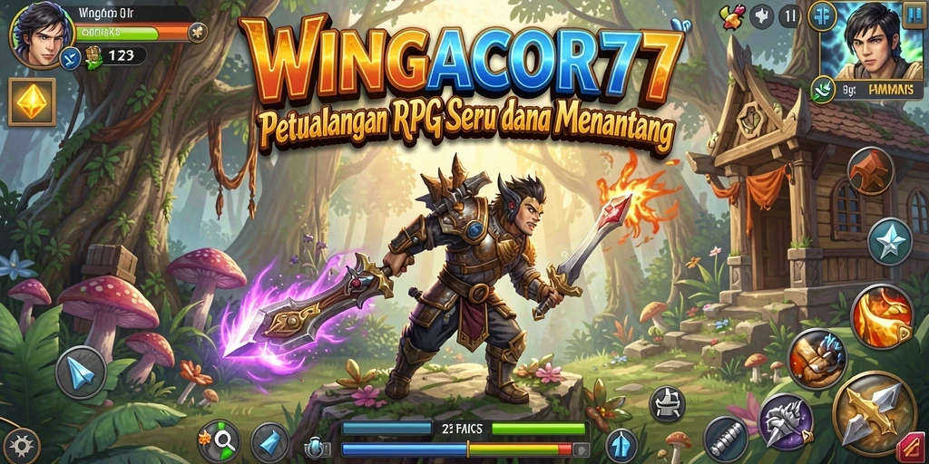Tampilan gameplay seru dari WINGACOR77 yang menampilkan aksi RPG yang mendebarkan.