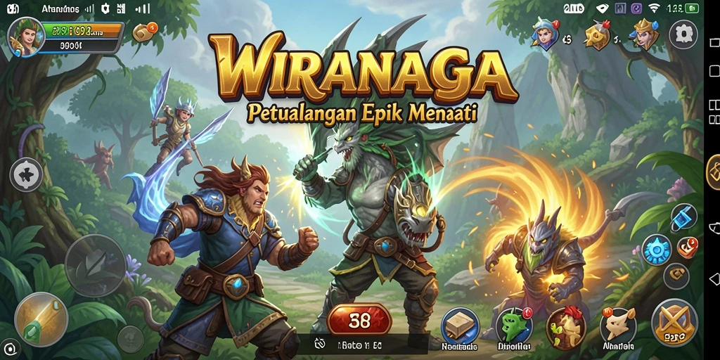 Tampilan menarik dari gameplay <strong>WIRANAGA</strong> yang penuh petualangan.